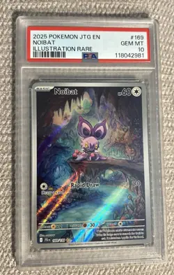 2025 Pokemon Noibat Journey Together #169 Illustration Rare PSA 10 - Image 3