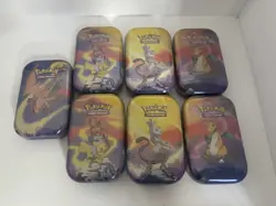 Pokémon TCG Kanto Power Mini Tin Lot of 7 - Factory Sealed - Image 7