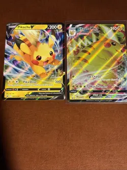 Pokemon TCG SWSH 285 & 286 Pikachu V & Vmax Set of 2 Near Mint - Image 3