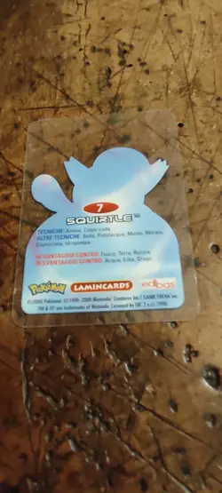 Squirtle 7 Pokemon Lamincards Edibas - ITA - GOOD - Image 2