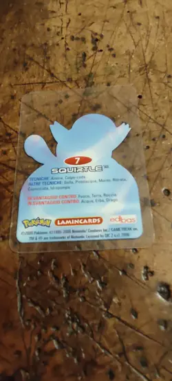 Squirtle 7 Pokemon Lamincards Edibas - ITA - GOOD - Image 4