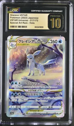 CGC 10 Pristine Glaceon VSTAR 217/172 SAR VSTAR Universe s12a Pokemon Card - Image 1
