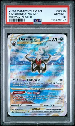 Pokémon DARKRAI VSTAR GG50/GG70 SWSH Crown Zenith Galarian Gallery PSA 10 SSP - Image 3