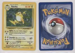 Raichu Holo Pokemon Base Set #14 1999 00ma - Image 3