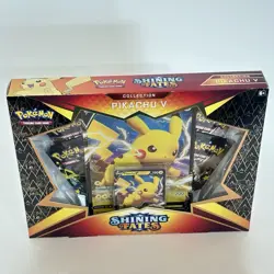 Pokemon Shining Fates Pikachu V Collection Box New 4 Packs TCG - Image 4