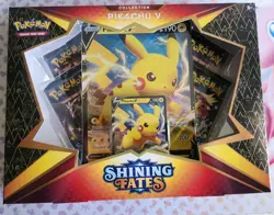 Pokémon Shining Fates Pikachu V Collection Box *Factory Sealed 4 Packs* - Image 3