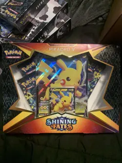 Pokemon TCG Shining Fates Pikachu V Collection Factory Sealed Box - Image 1
