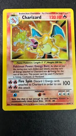 Pokémon TCG-Charizard Holo Rare 4/102-Very Good Condition-Base Set - Image 18