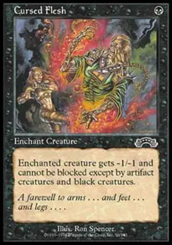 Cursed Flesh - Light Play MTG Exodus - Image 1