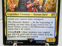 The Wandering Minstrel magic the gathering rare Final Fantasy trading card  - Image 3