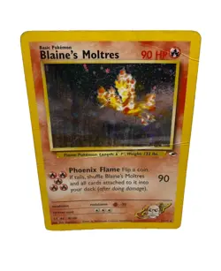 Blaine's Moltres 1/132 Rare Gym Heroes Holo Pokemon Card Pokemon TCG - Image 1