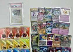 Pokemon TCG Rayquaza SWSH029 Cosmos Holo Black Star Promo PSA 9 Card w Extras 33 - Image 3