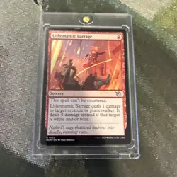 MTG Lithomantic Barrage - March of the Machine (MOM) #152 Magic the Gathering - Image 3