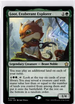Loot Exuberant Explorer NM/M* Foundations ENGLISH 0106 mtg -UnltdCards - Image 1