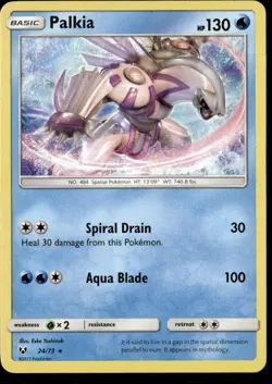 Pokemon Palkia 24/73 Shining Legends Holo Rare 2 Card Lot LP - Image 1