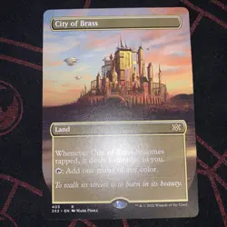 1x MTG City of Brass Borderless Double Masters 2X2 403 Regular Rare Near Mint - Image 1