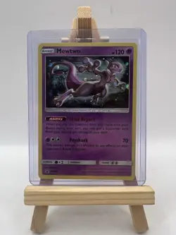 Mewtwo Holo SM214 Sun & Moon Promo Pokemon Card HD Swirl LP - Image 1