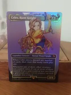 Celes, Rune Knight (Borderless) (Foil) (M) MTG Commander Final Fantasy (FIC) EN - Image 1