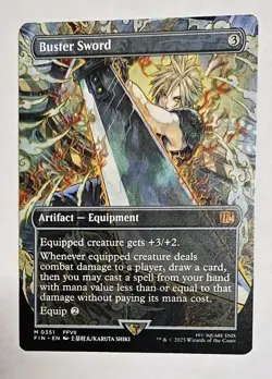 Buster Sword Final Fantasy MTG Magic The Gathering  Borderless Non-Foil 0351 - Image 1