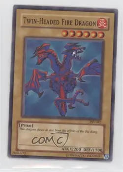 Twin-Headed Fire Dragon Unlimited YuGiOh Pharaoh's Servant #PSV-042 2002 1t5 - Image 1