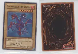 Twin-Headed Fire Dragon Unlimited YuGiOh Pharaoh's Servant #PSV-042 2002 1t5 - Image 3