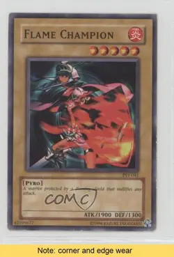 Flame Champion Unlimited YuGiOh Pharaoh's Servant #PSV-041 2002 READ 00jz - Image 1