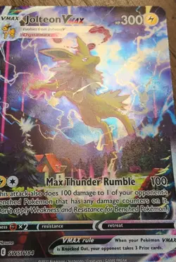 Jumbo Jolteon VMAX SWSH184 NM-LP Promo Card Premium Collection Oversized Topper - Image 2