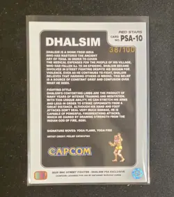 PSA Street Fighter 2: Champion Edition Promo Card Dhalsim Red Stars 38/100 - Image 2