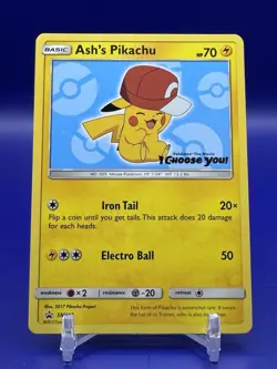 Ash's Pikachu SM113 "I Choose You" Promo SM Promos PokÃ©mon Card - Image 1
