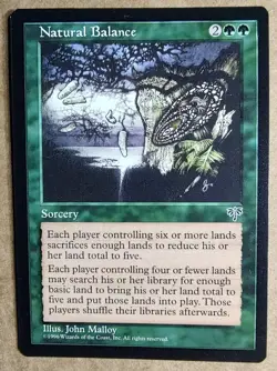 MTG Mirage - Natural Balance - EX - Magic the Gathering - Free Shipping - Image 1