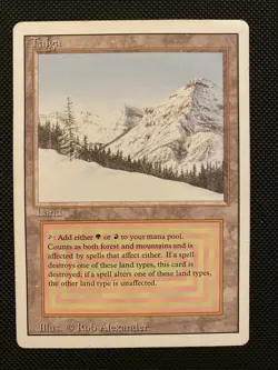 MTG Taiga Revised Edition Dual Land LP Magic the Gathering - Image 2