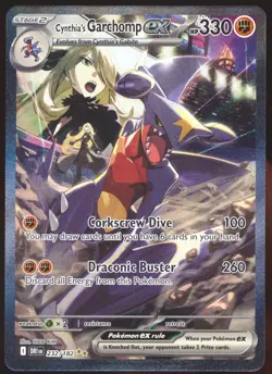 Pokemon TCG Cynthia's Garchomp EX #232/182 SV10: Destined Rivals NM! #1 - Image 1