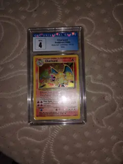 1999 Pokemon Base Set Unlimited #4 Charizard-Holo CGC 4 - Image 2