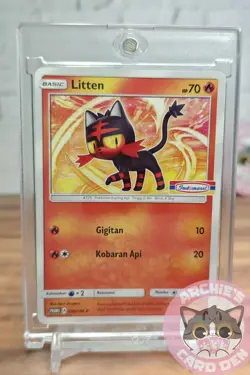 Pokemon Card Indonesia Litten Indomaret Promo Stamp 006/SM-P NEARMINT - Image 1
