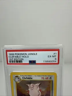 1999 Pokemon TCG Clefable Jungle Holo Card 1/64 Unlimited Rare 1st EDITION PSA 6 - Image 2