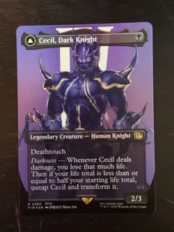 MTG Final Fantasy English Cecil, Dark Knight Borderless 0380 Foil - Image 1