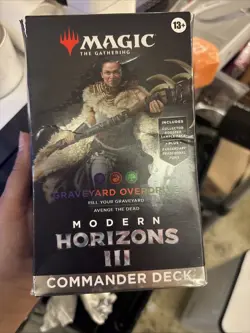 MTG Modern Horizons 3 Commander Deck Graveyard Overdrive, Sealed Box is Worn - Image 1