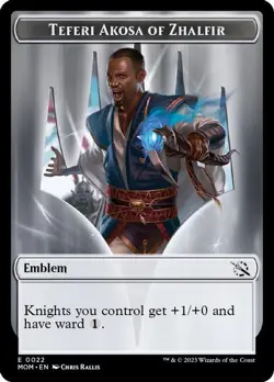 MTG March of the Machine - Teferi Akosa of Zhalfir & Treasure [Token] (Foil) - Image 1