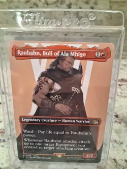 Borderless RAUBAHN, BULL OF ALA MHIGO mtg NM-M Final Fantasy Rare - Image 3