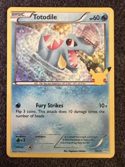Totodile 18/25 Holo McDonald's 25th Anniversary Pokemon Card Near Mint - Image 1