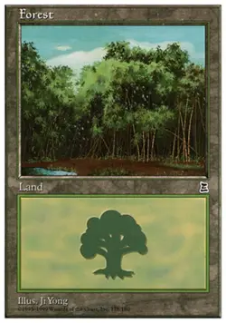 MTG Forest (178), Portal Three Kingdoms, Heavily Played, English - Image 2