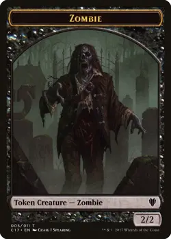 1x Vampire / Zombie double sided token - LP - Commander 2017 - SPARROW MAGIC - Image 2