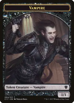 1x Vampire / Zombie double sided token - LP - Commander 2017 - SPARROW MAGIC - Image 3