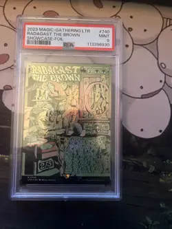 2023 MTG Lord of the Rings PSA 9 Radagast The Brown 740 Borderless Poster Foil - Image 3