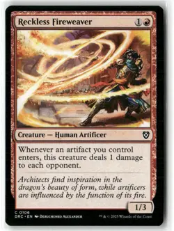 Reckless Fireweaver Commander: Aetherdrift NM MAGIC MTG - Image 2