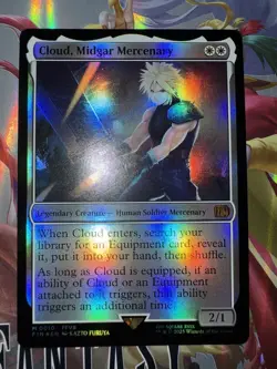Cloud, Midgar Mercenary M 0010 -FOIL- MTG Final Fantasy FFVII  Magic - Image 1