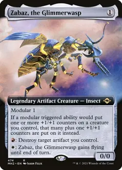 Zabaz, the Glimmerwasp - Foil Extended Art Modern Horizons 2 NM MTG - Image 1