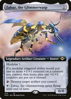 Zabaz, the Glimmerwasp - Foil Extended Art Modern Horizons 2 NM MTG - Image 2