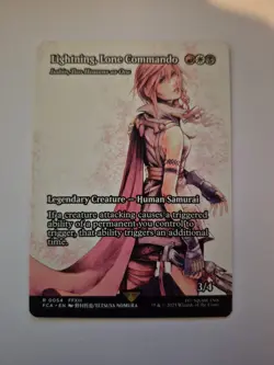 1x mtg showcase Lightning Lone Commando, Final Fantasy rare R0054  NM x1 - Image 1