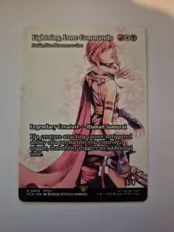 1x mtg showcase Lightning Lone Commando, Final Fantasy rare R0054  NM x1 - Image 2